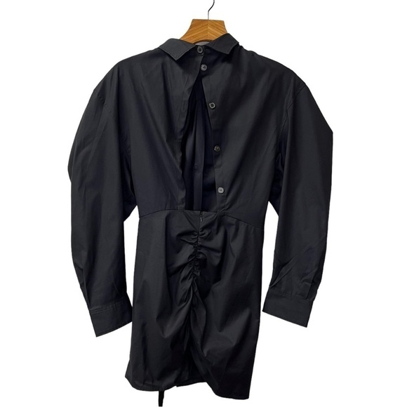 Zara Blogger Favorite Mini Dress with Knot in Midnight Navy Size M NWT - Picture 7 of 16